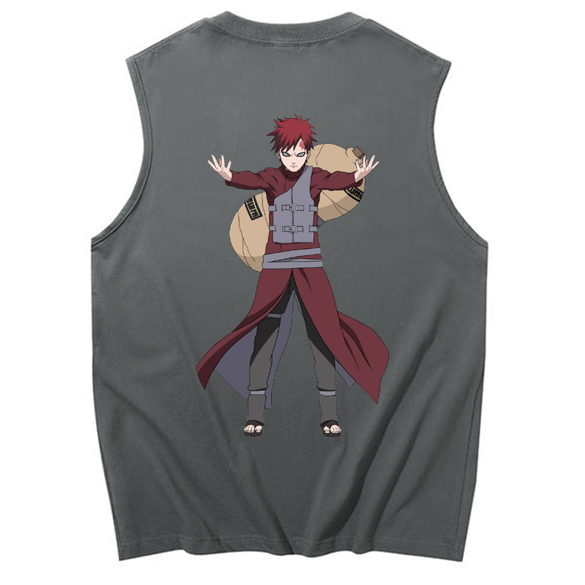 （画像用） NARUTO -ナルト- ガアラ Gaara コットン100％タンクトップ（背面プリント）
